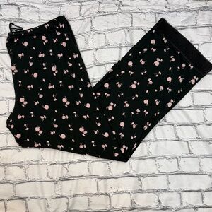 Victoria's Secret Flower Print with Lace Lounge Pants